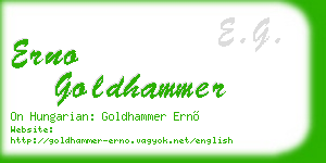 erno goldhammer business card