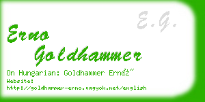erno goldhammer business card